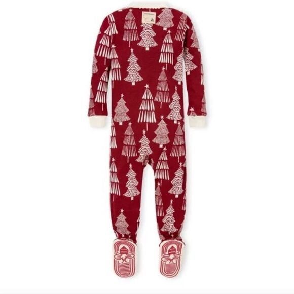 NWOT Christmas Burt's Bees Allover Xmas Tree Print Long-sleeve Pajamas - Picture 2 of 6